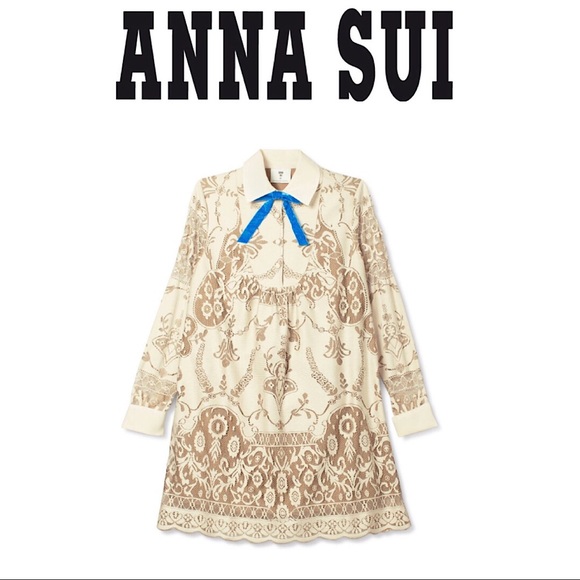 Anna Sui Dresses & Skirts - 🆕 Anna Sui•Long Sleeve Ribbon Shift Dress